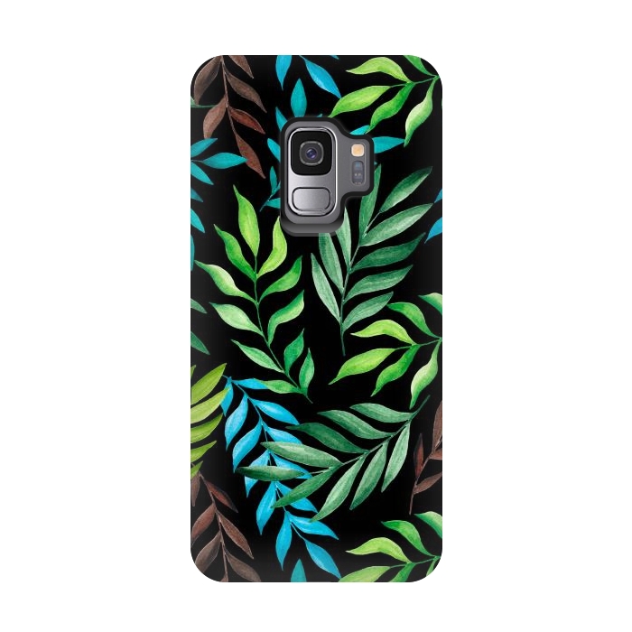 Galaxy S9 StrongFit Tropical leaves by Julia Badeeva