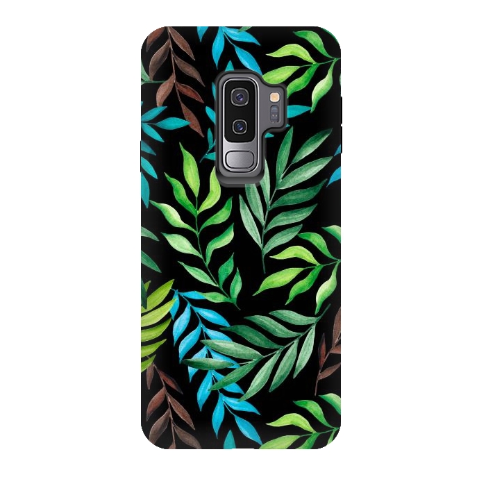 Galaxy S9 plus StrongFit Tropical leaves by Julia Badeeva