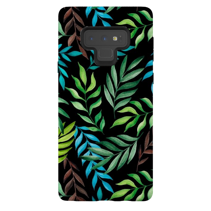 Galaxy Note 9 StrongFit Tropical leaves by Julia Badeeva