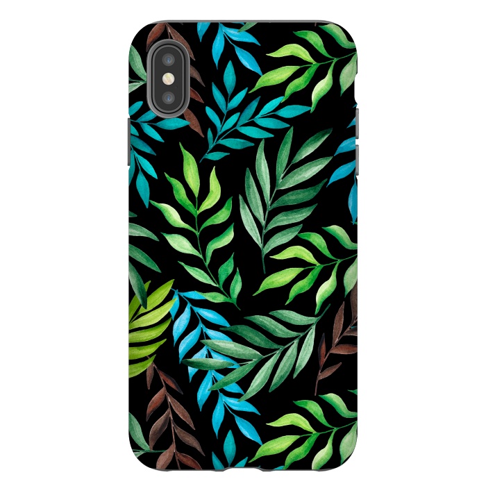 iPhone Xs Max StrongFit Tropical leaves by Julia Badeeva