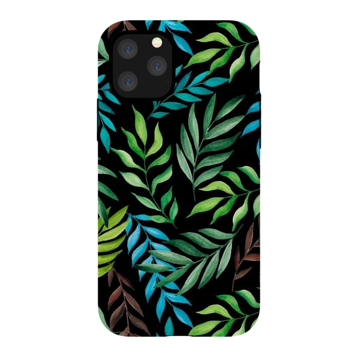 iPhone 11 Pro StrongFit Tropical leaves by Julia Badeeva