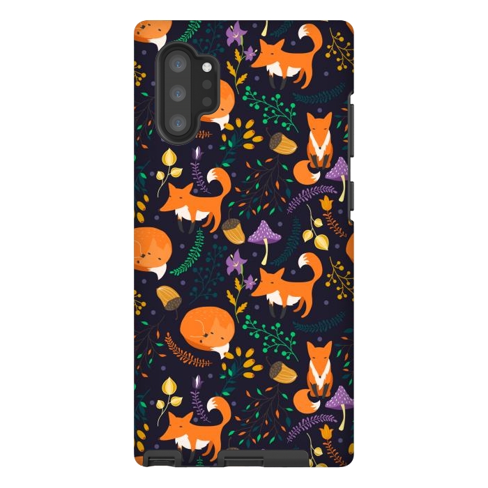 Galaxy Note 10 plus StrongFit Cute foxes by Julia Badeeva