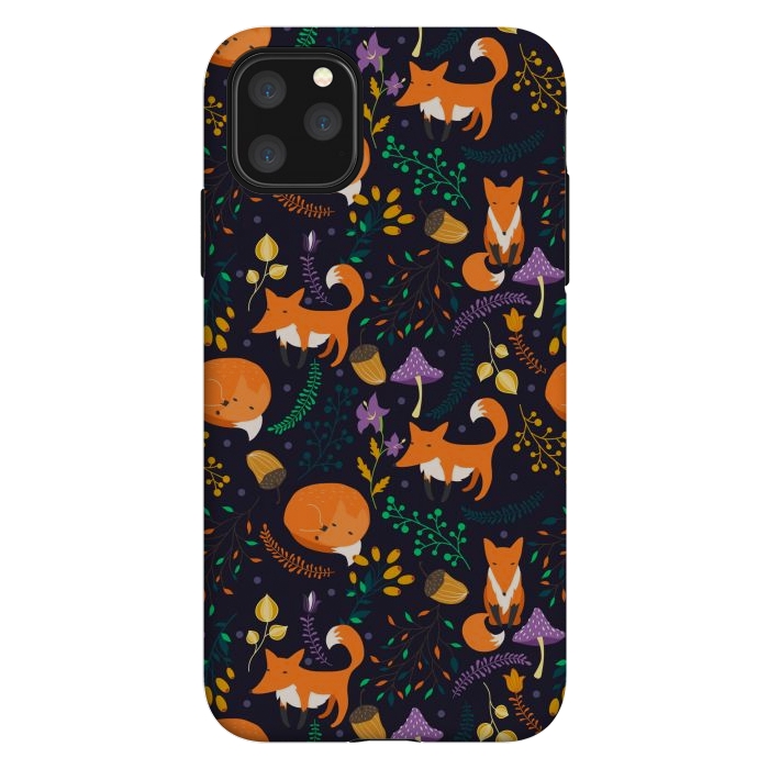 iPhone 11 Pro Max StrongFit Cute foxes by Julia Badeeva