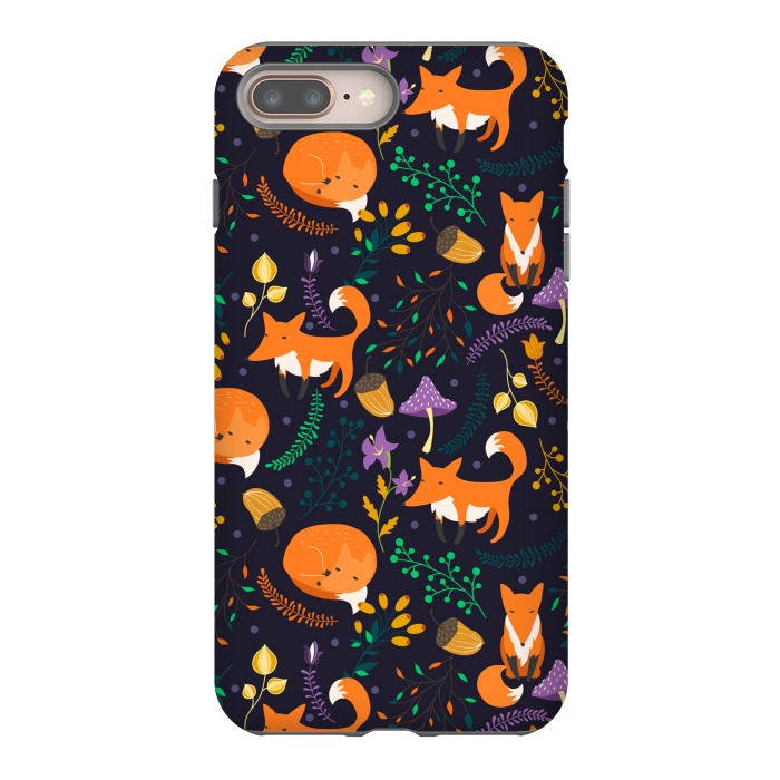 iPhone 7 plus StrongFit Cute foxes by Julia Badeeva