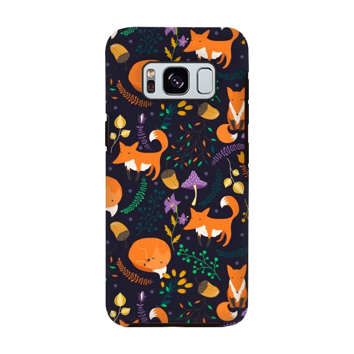 Galaxy S8 StrongFit Cute foxes by Julia Badeeva