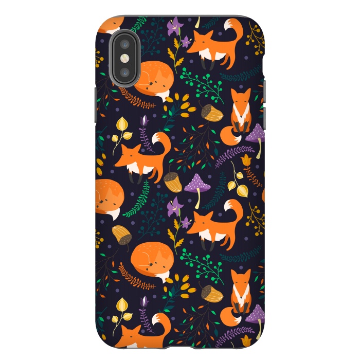 iPhone Xs Max StrongFit Cute foxes by Julia Badeeva