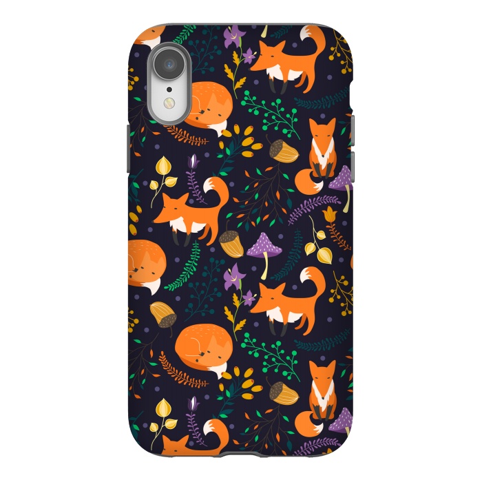 iPhone Xr StrongFit Cute foxes by Julia Badeeva