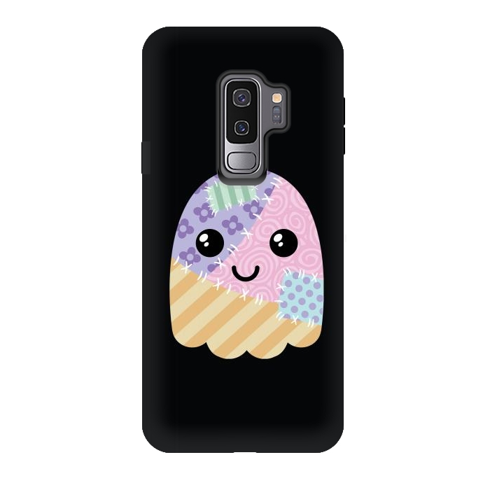 Galaxy S9 plus StrongFit Patchwork ghost by Laura Nagel