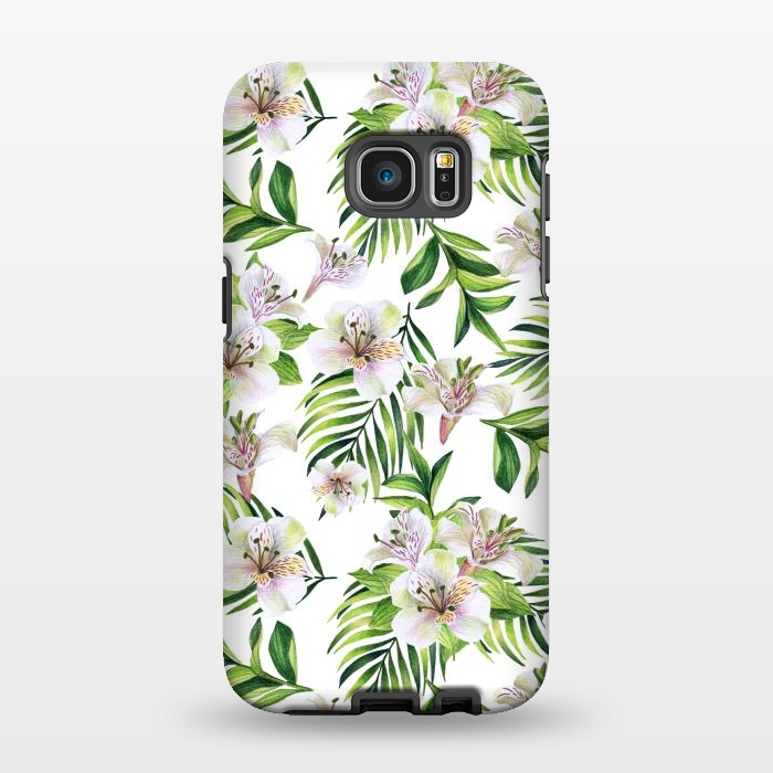 Galaxy S7 EDGE StrongFit White flowers by Julia Badeeva