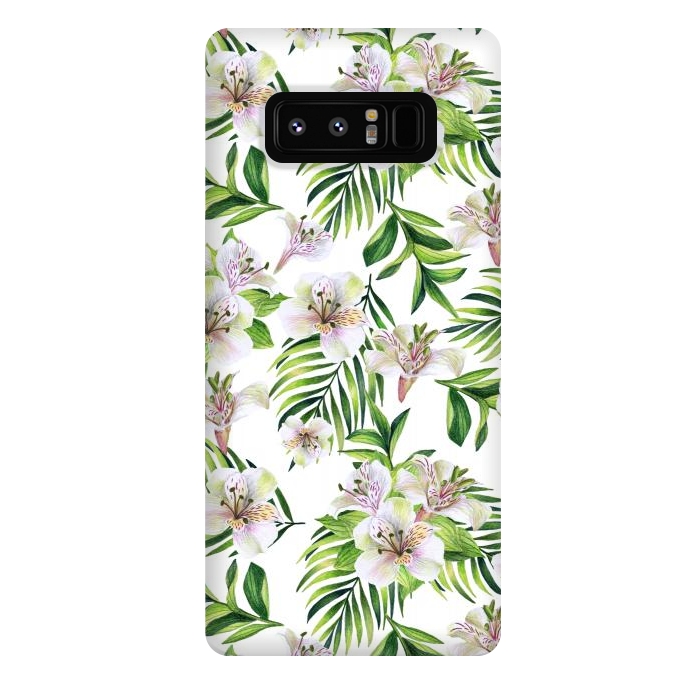 Galaxy Note 8 StrongFit White flowers by Julia Badeeva