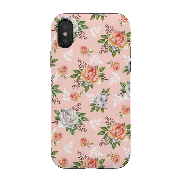 iPhone Xs / X StrongFit Vintage roses by Julia Badeeva