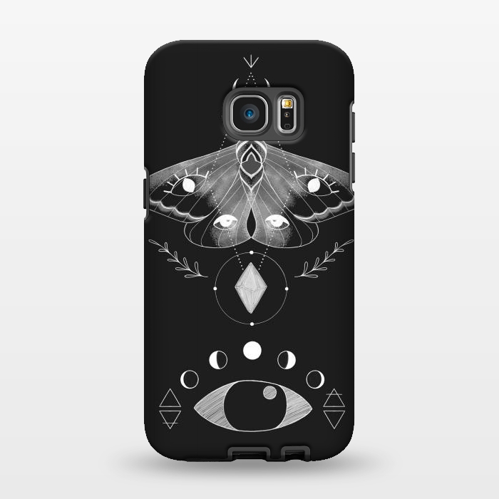 Galaxy S7 EDGE StrongFit Metaphys Moth by Melissa Lee