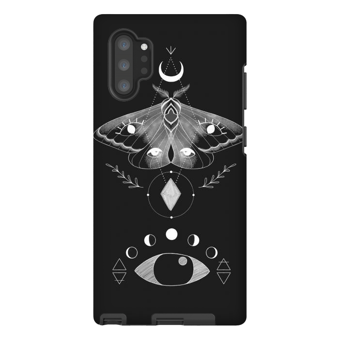Galaxy Note 10 plus StrongFit Metaphys Moth by Melissa Lee