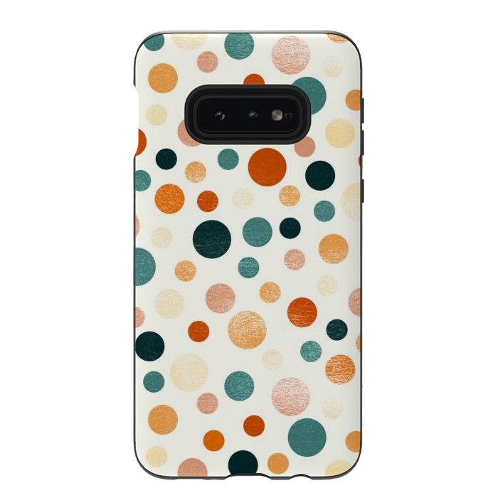 Galaxy S10e StrongFit Whimsical Polka Dots by Tigatiga