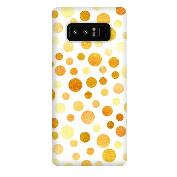 Galaxy Note 8 StrongFit Gold Polka Dots  by Tigatiga