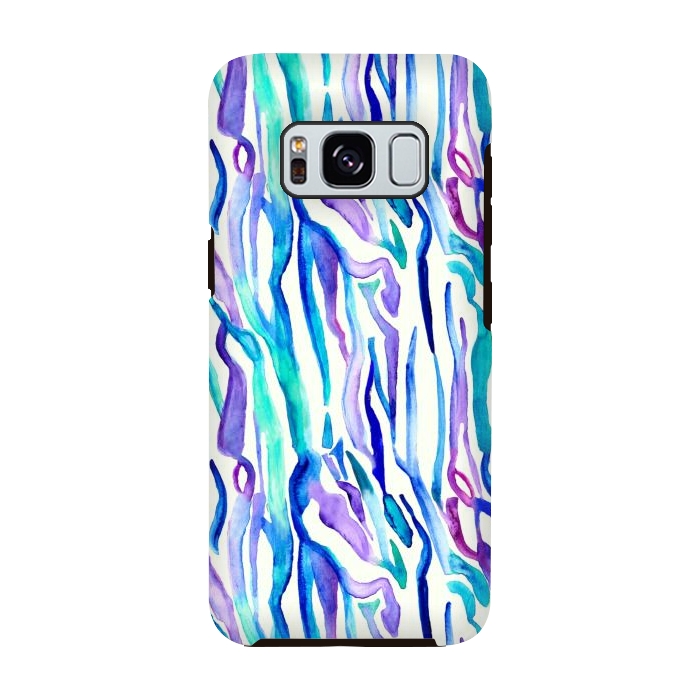 Galaxy S8 StrongFit Watercolour Zebra Print by Tangerine-Tane