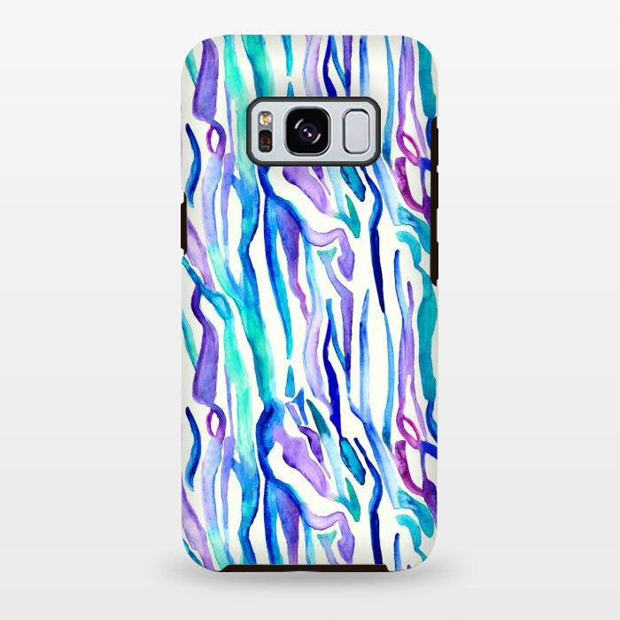 Galaxy S8 plus StrongFit Watercolour Zebra Print by Tangerine-Tane