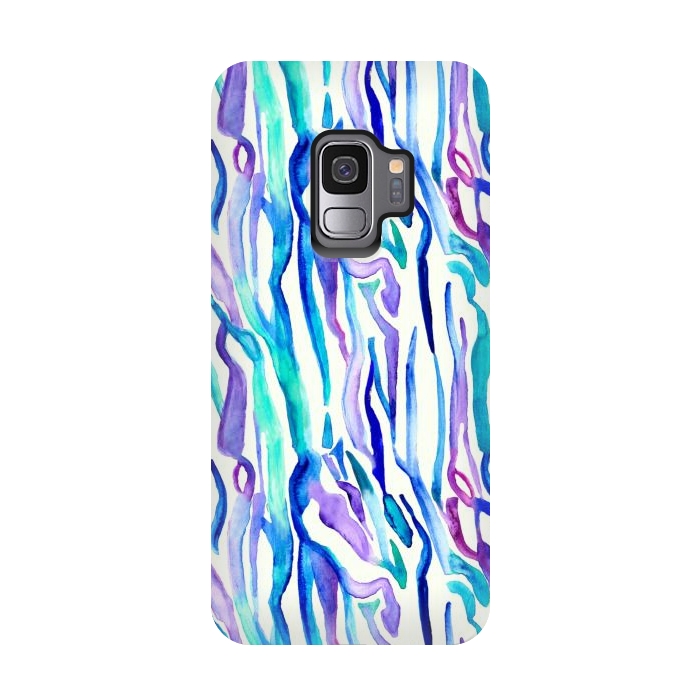 Galaxy S9 StrongFit Watercolour Zebra Print by Tangerine-Tane