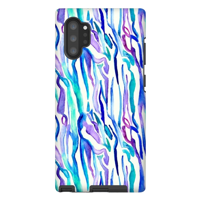 Galaxy Note 10 plus StrongFit Watercolour Zebra Print by Tangerine-Tane
