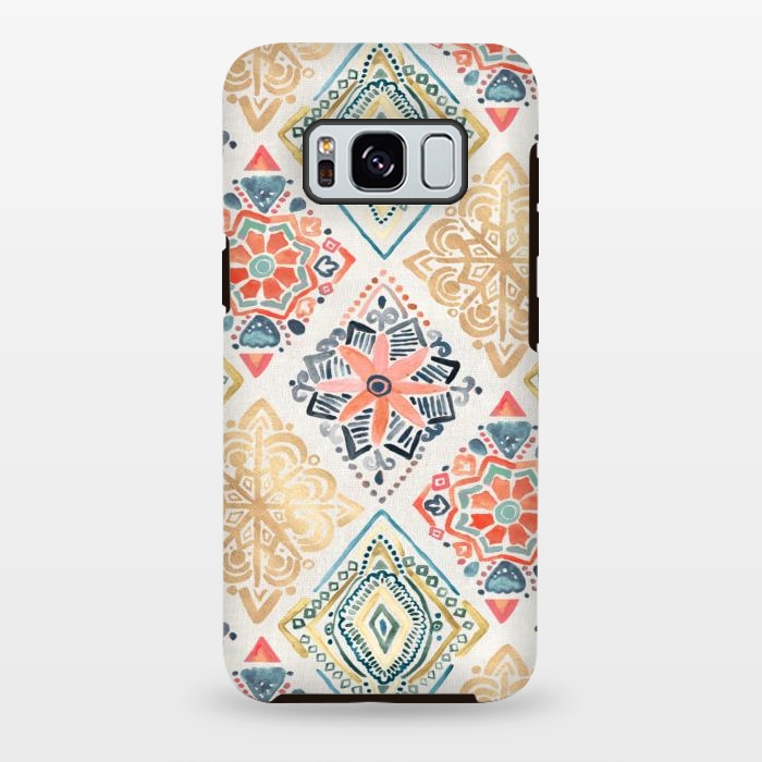 Galaxy S8 plus StrongFit Gilded Pysanky Diamonds by Tangerine-Tane