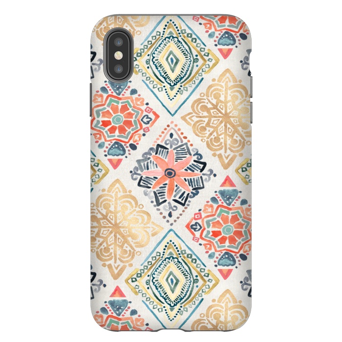 iPhone Xs Max StrongFit Gilded Pysanky Diamonds by Tangerine-Tane