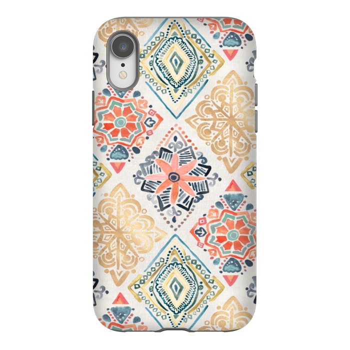 iPhone Xr StrongFit Gilded Pysanky Diamonds by Tangerine-Tane