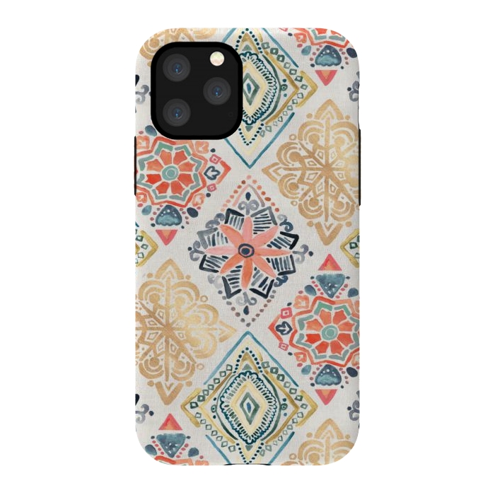 iPhone 11 Pro StrongFit Gilded Pysanky Diamonds by Tangerine-Tane