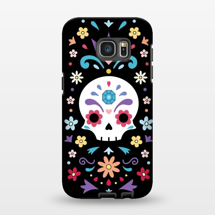 Galaxy S7 EDGE StrongFit Cute day of the dead by Laura Nagel