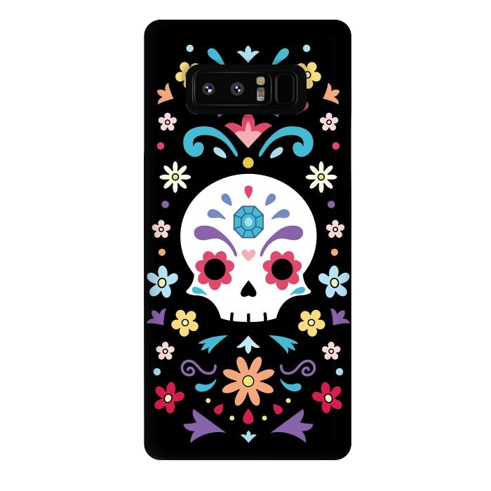 Galaxy Note 8 StrongFit Cute day of the dead by Laura Nagel