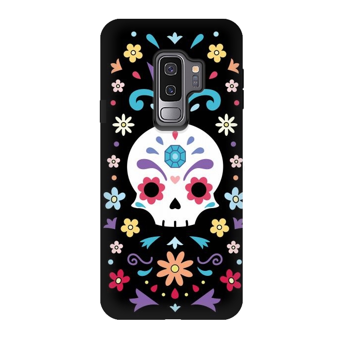 Galaxy S9 plus StrongFit Cute day of the dead by Laura Nagel