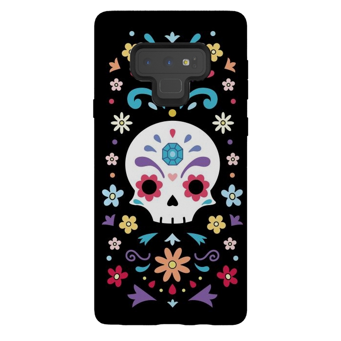 Galaxy Note 9 StrongFit Cute day of the dead by Laura Nagel