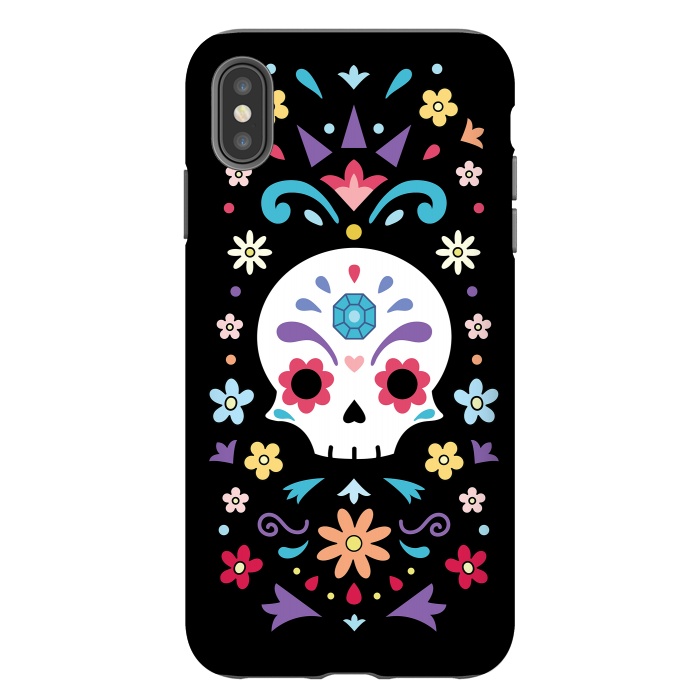 iPhone Xs Max StrongFit Cute day of the dead by Laura Nagel