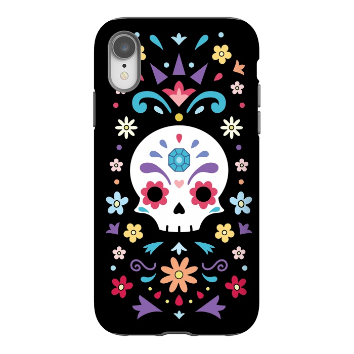 iPhone Xr StrongFit Cute day of the dead by Laura Nagel