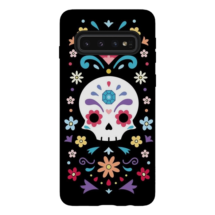 Galaxy S10 StrongFit Cute day of the dead by Laura Nagel
