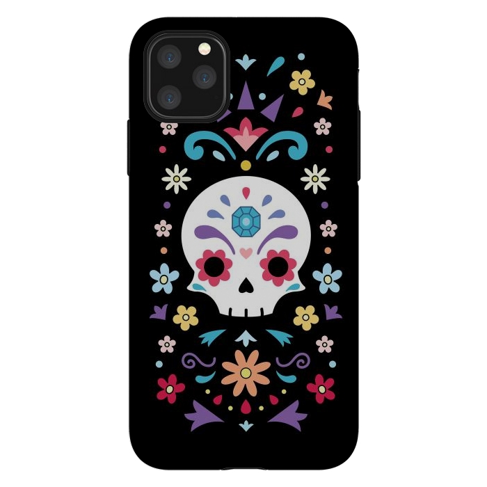 iPhone 11 Pro Max StrongFit Cute day of the dead by Laura Nagel