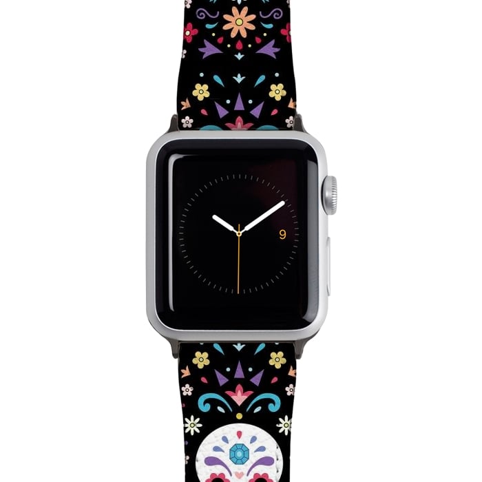 Watch 38mm / 40mm Strap PU leather Cute day of the dead by Laura Nagel