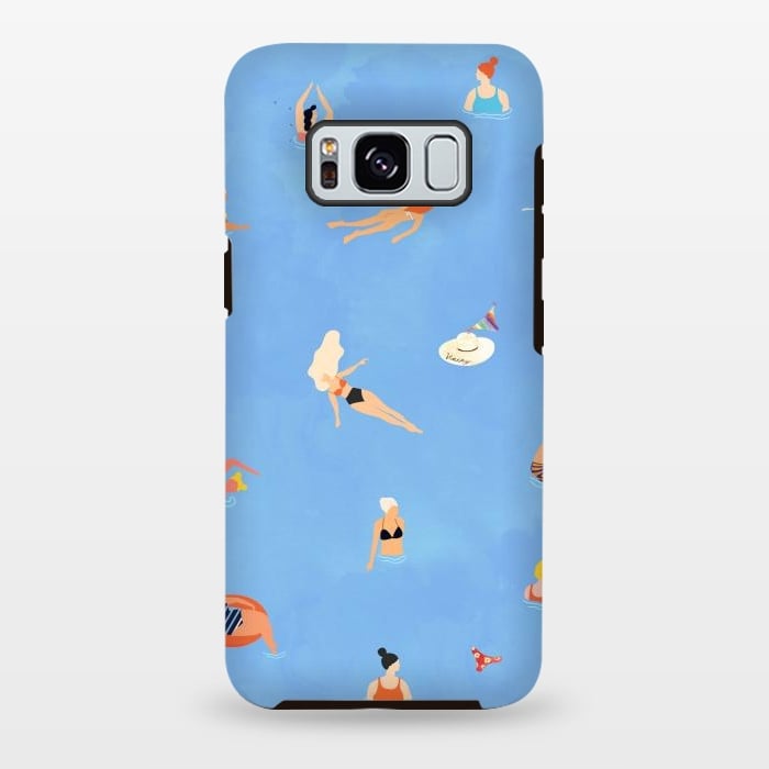 Galaxy S8 plus StrongFit Summer Weekend in The Ocean Watercolor Swim Painting | Travel People Chic Eclectic Boho Fun by Uma Prabhakar Gokhale