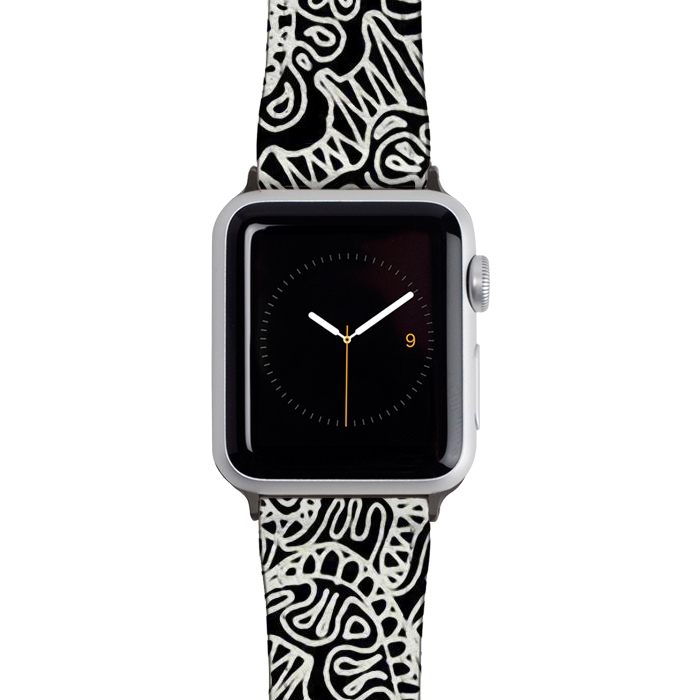 Watch 38mm / 40mm Strap PU leather Doodle Ethnic Style G361 by Medusa GraphicArt
