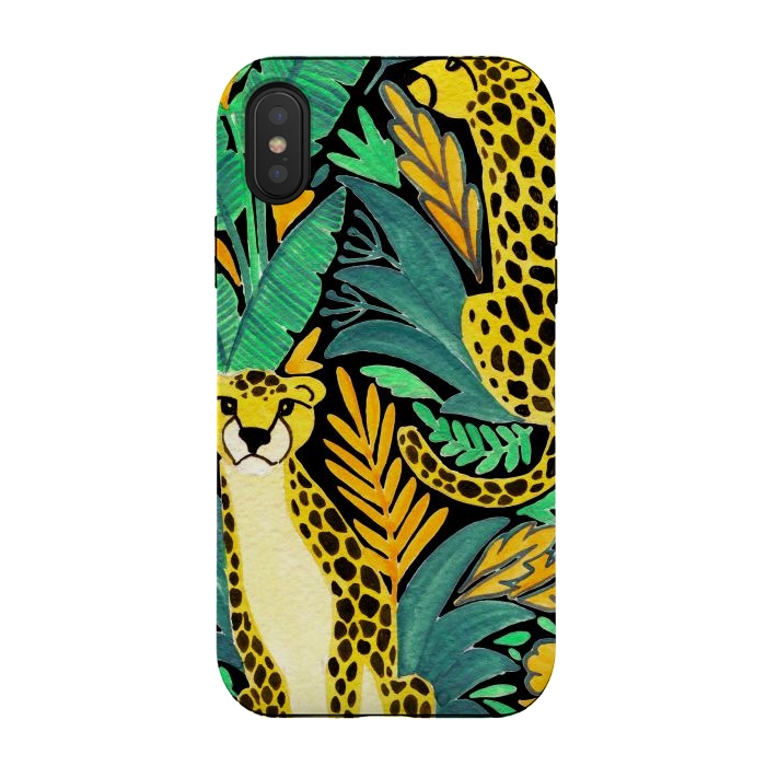 iPhone Xs / X StrongFit Leopards by Julia Badeeva