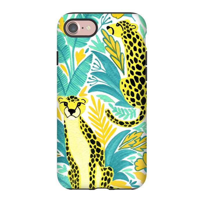 iPhone 7 StrongFit Leopards. Gouache by Julia Badeeva