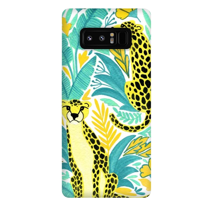 Galaxy Note 8 StrongFit Leopards. Gouache by Julia Badeeva