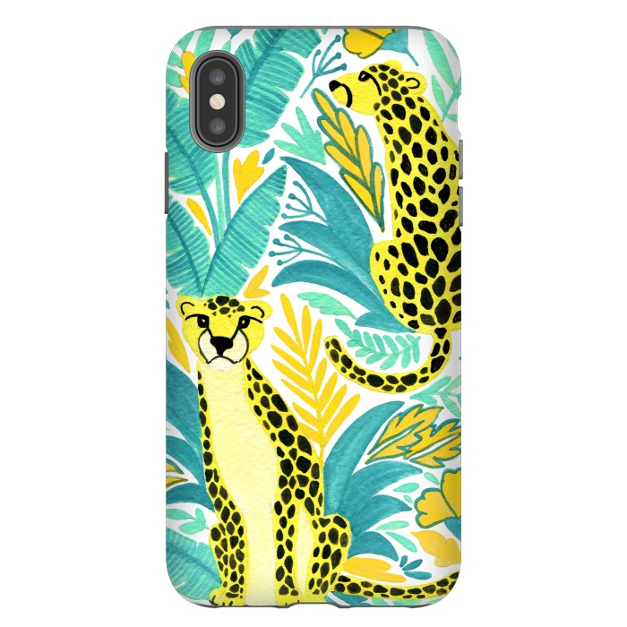 iPhone Xs Max StrongFit Leopards. Gouache by Julia Badeeva
