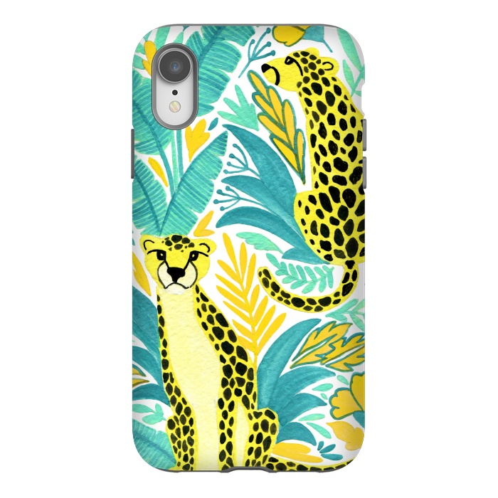 iPhone Xr StrongFit Leopards. Gouache by Julia Badeeva