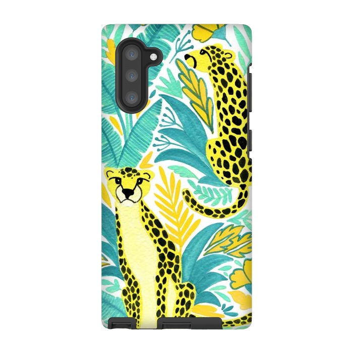 Galaxy Note 10 StrongFit Leopards. Gouache by Julia Badeeva