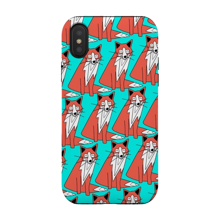 iPhone Xs / X StrongFit Fox pattern by Steve Wade (Swade)