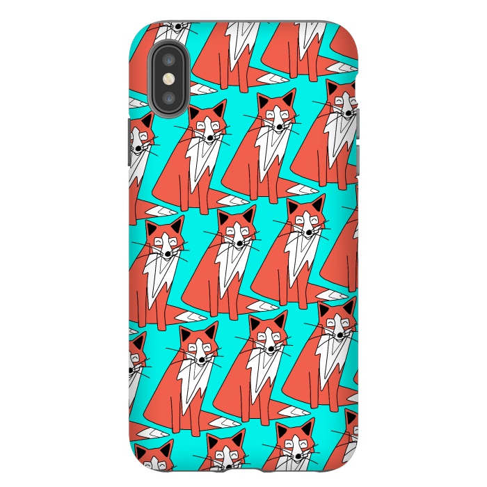 iPhone Xs Max StrongFit Fox pattern by Steve Wade (Swade)