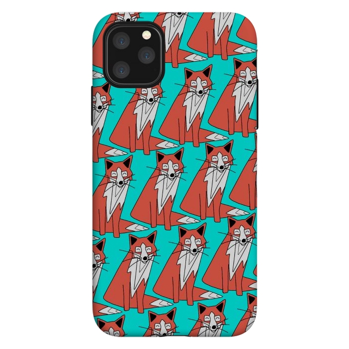 iPhone 11 Pro Max StrongFit Fox pattern by Steve Wade (Swade)