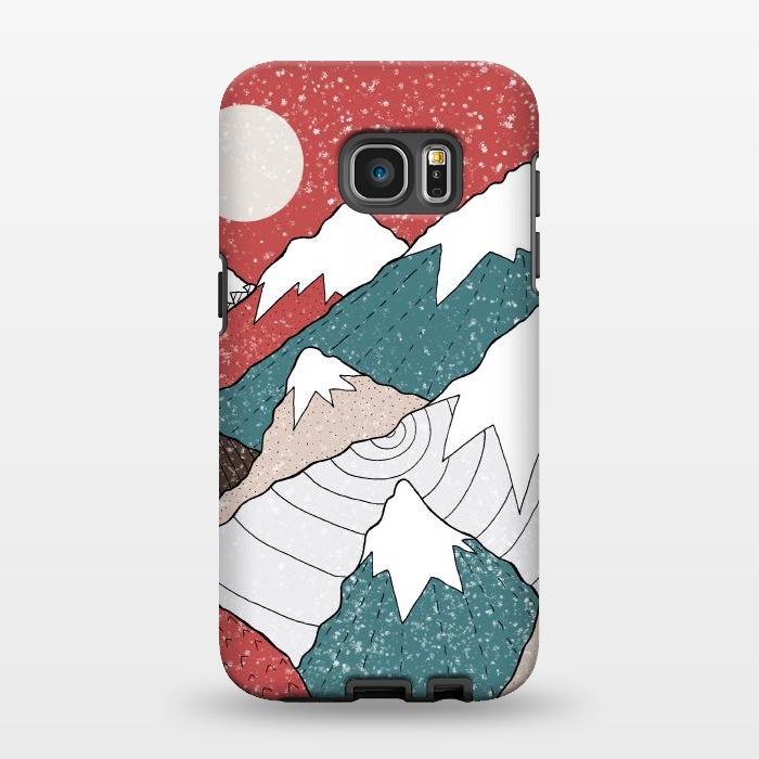 Galaxy S7 EDGE StrongFit The winter snow peaks by Steve Wade (Swade)