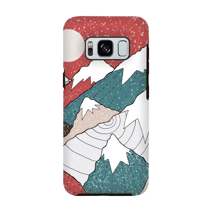 Galaxy S8 StrongFit The winter snow peaks by Steve Wade (Swade)