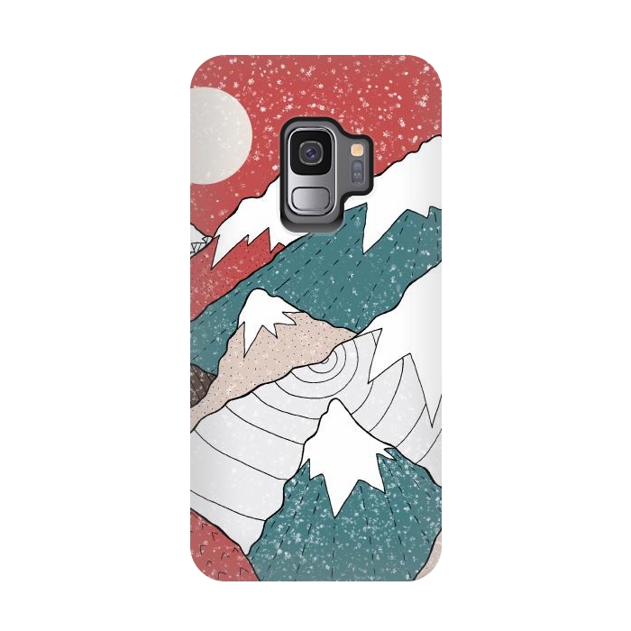 Galaxy S9 StrongFit The winter snow peaks by Steve Wade (Swade)